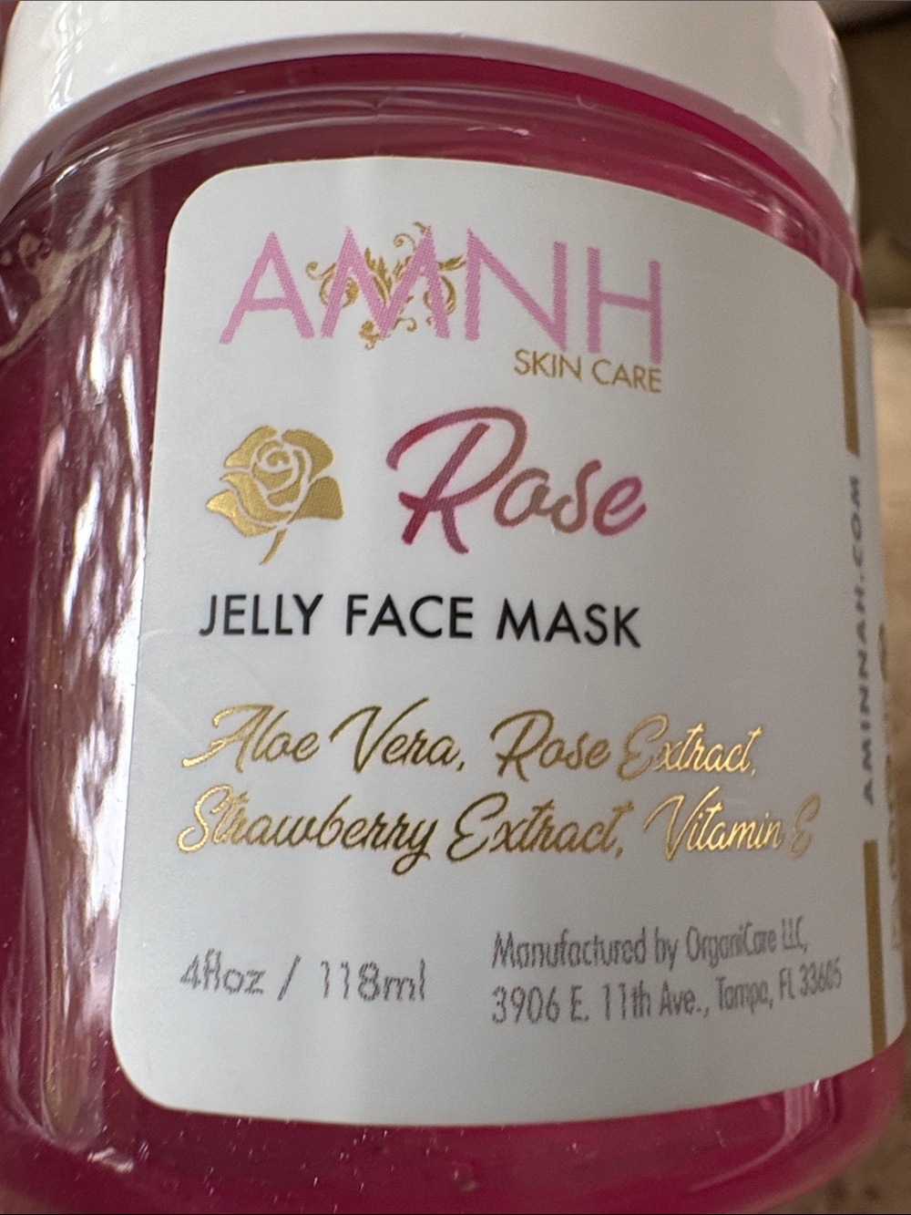 AMNH Rose Jelly Face Mask - Pink Hydrating Gel